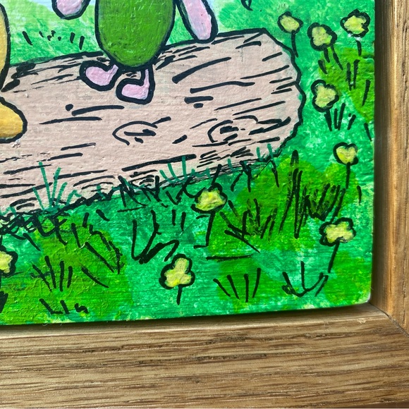 Acrylic Painting Hand Made Winnie The Pooh and Piglet, Nursery, Baby Shower - Picture 6 of 8